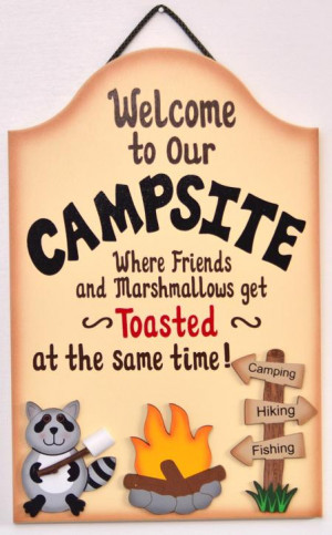 Marshmallows Camping sign