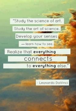 Leonardo da Vinci quote on art and science.
