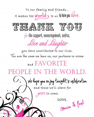 Wedding Thank You Card Sayings