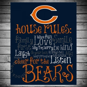Chicago Bears house rules, have to make this in the future