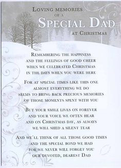 ... ones at christmas | Loving Memories of a special Dad at Christmas Time