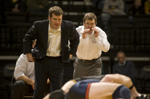 Iowa Coach Tom Brands & Assistant Terry Brands (Learfield Sports photo ...
