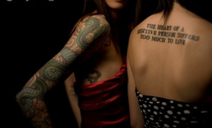 来一组女性花臂纹身图案大全
