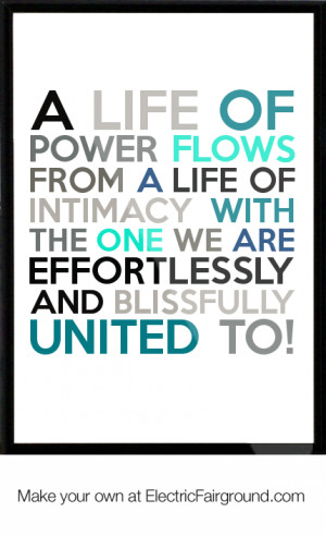 ... With The One We Are Effortlessly And Blissfully United Framed Quote