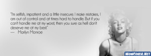 Marilyn Monroe Quote Facebook Cover Facebook Cover