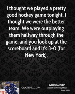 Mats Sundin Quotes