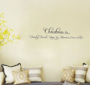Christmas Holiday Family Friends Hope Wall vinyl wall quote for home ...