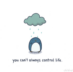 ... cute # penguin # rain # quote # chibird # gif # inspiring quote # cute