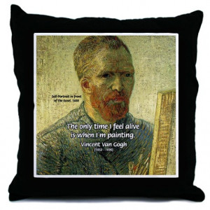 Gifts > More Fun Stuff > Vincent Van Gogh Quote Throw Pillow