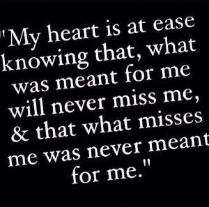 What's meant to be will be