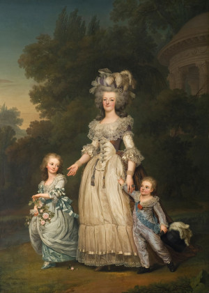 Marie-Therese Charlotte with her mother, Marie Antoinette, and brother ...