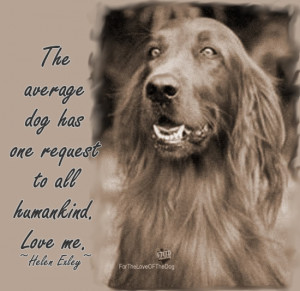 Quote – The Average Dog Has One Request….