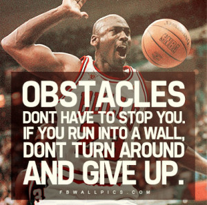 Michael Jordan Obstacles Quote Picture