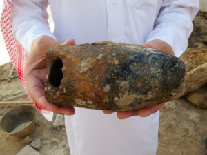 An eroded artillery shell from the Arab Revolt stoked by T.E. Lawrence ...