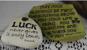 St. Patrick's Day Quote Rocks
