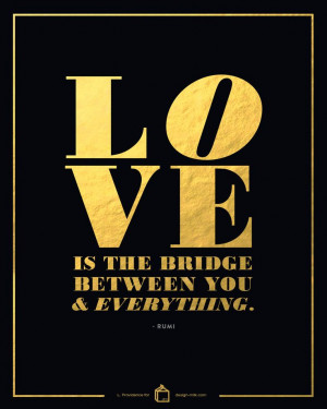 LOVE Poster | Gold Foil | Pinterest Quote | Daily Wisdom | Inspiring ...