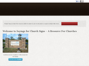 Sayingsforchurchsigns information: