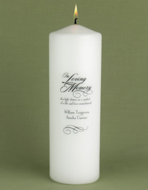 ... Wedding Memorial Candle (49125P) - Discount Memorial Candles & Ideas
