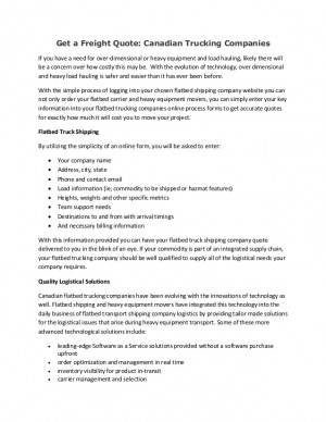 Get a freight quote canadian trucking companies 3