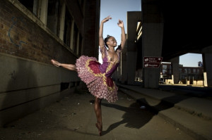 Ballet dancer Michaela DePrince poses on July 12, 2012 in Johannesburg ...