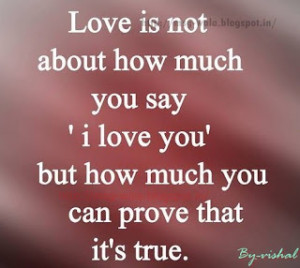 love is not about how much you say!