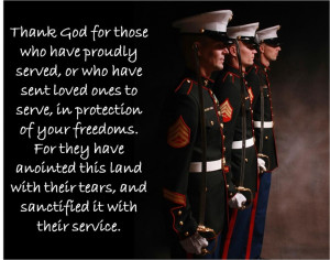 Thank God for those who have proudly served, or who have sent loved ...