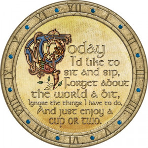 Irish Celtic Coaster - Sit and sip Quote.