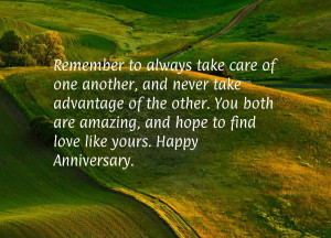 ... both are amazing, and hope to find love like yours. Happy Anniversary