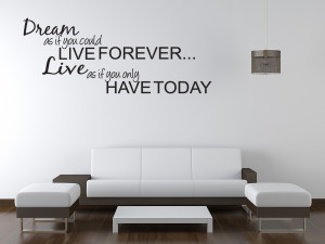 DREAM-LIVE-Girls-Teen-Bedroom-Vinyl-Wall-Quote-Art-Decal-Sticker-Room ...