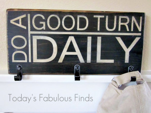 Antiqued Subway Art (Scout) Sign with Hooks