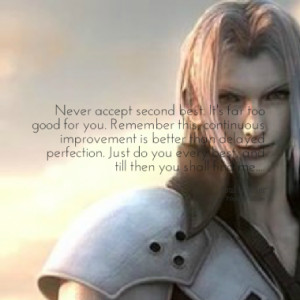 best. It's far too good for you. Remember this, continuous improvement ...