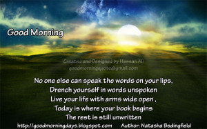 Good Morning Saturday. 8 Inspiring Beautiful Quotes for the day