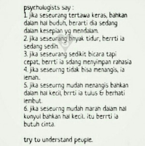 Try to understand people