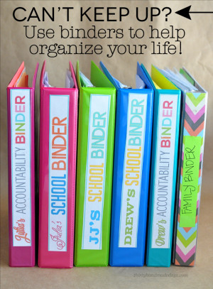 Can't Keep Up? How to Use Binders to Organize Your Life - simple tips ...