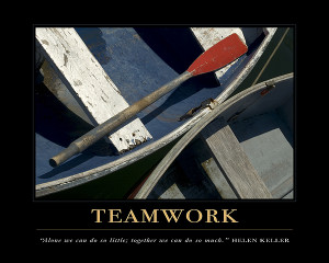 Teamwork Motivational Quote Print by David Simchock