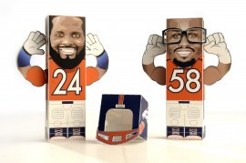 ... Peyton Manning as Denver Broncos cut-out dolls for the NFL playoffs