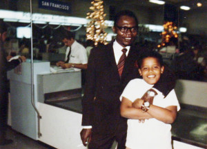 Barack Obama is seen with his father Barack Obama Sr in an undated ...