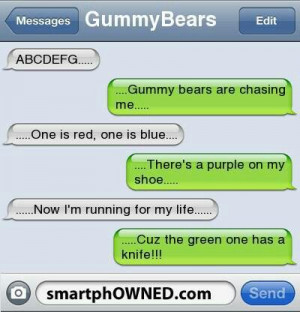 Abcd gummy bears lol funny text