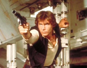 ... the Force be with you. Han Solo/Harrison Ford in Star Wars (1977) [FS