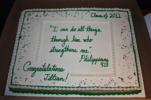 Religious Verses For A Graduation And Birthday Cake