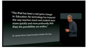 The iPad has been a real game changer in education. No technology has ...