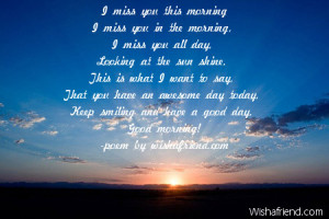 good morning i miss you quotes I miss you this morning