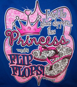 Girlie Girl T-Shirt - Glass Slippers, Princess, Flip Flops