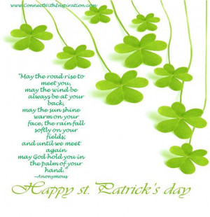 St Patrick's Day, Blessing, Gaelic, May The Road Rise To Meet You ...