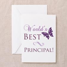 World's Best Principal Greeting Card for