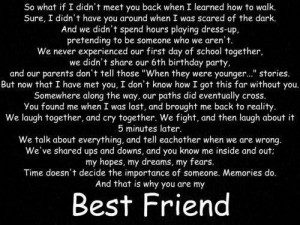 Couldn't have said it better!!!! Your my lifelong best friend no ...
