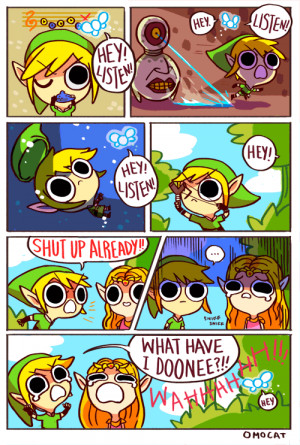 ... LISTEN!! Artist OMOCAT drew this cute & funny Legend of Zelda comic