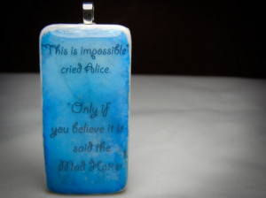 ... puppy Alice in Wonderland Quote Domino Pendant by PaynesGrae on Etsy