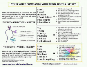 Your voice commands your mind, body and spirit.