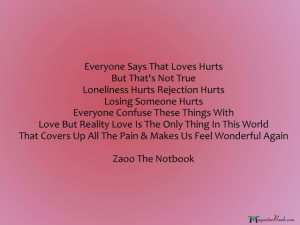 Everyone Says That Loves Hurts